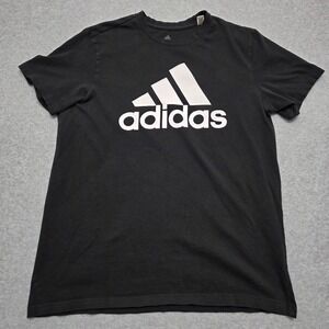 Adidas Logo T Shirt Black Men's Size Medium Cotton Classic Athletic Casual